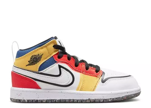 Кроссовки Air Jordan Air Jordan 1 Mid Se Ps 'Multi-Color Canvas', разноцветный