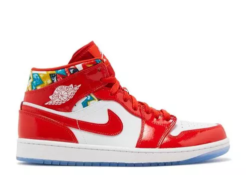 Кроссовки Air Jordan Air Jordan 1 Mid Se 'Barcelona Sweater', красный