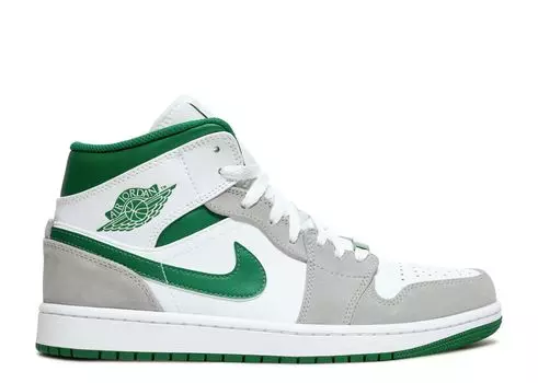 Кроссовки Air Jordan Air Jordan 1 Mid Se 'Grey Pine Green', белый