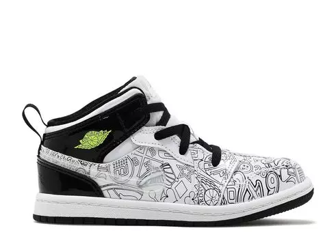 Кроссовки Air Jordan Air Jordan 1 Mid Se Td 'Diy', белый