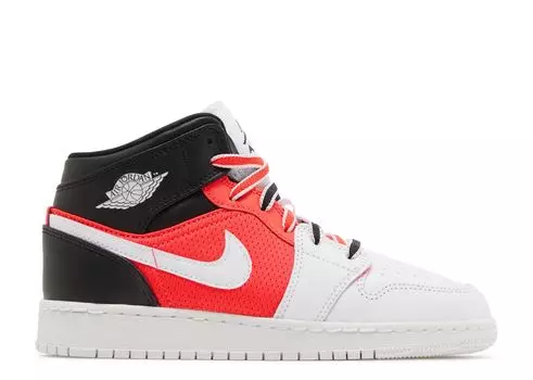 Кроссовки Air Jordan Air Jordan 1 Mid Se Gs 'White Infrared', белый