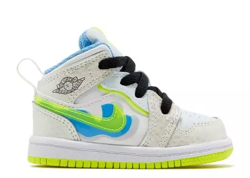Кроссовки Air Jordan Air Jordan 1 Mid Se Td 'Warped Swoosh', белый