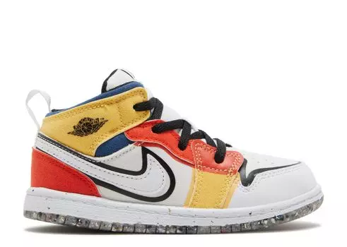 Кроссовки Air Jordan Air Jordan 1 Mid Se Td 'Multi-Color Canvas', белый