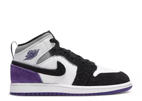 Кроссовки Air Jordan Air Jordan 1 Mid Se Ps 'Varsity Purple', белый