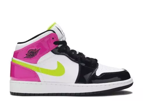 Кроссовки Air Jordan Air Jordan 1 Mid Se Gs 'Cyber Active Fuchsia', белый