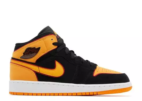 Кроссовки Air Jordan Air Jordan 1 Mid Se Gs 'Vivid Orange', черный