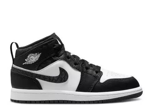 Кроссовки Air Jordan Air Jordan 1 Mid Se Ps 'Panda Elephant', черный