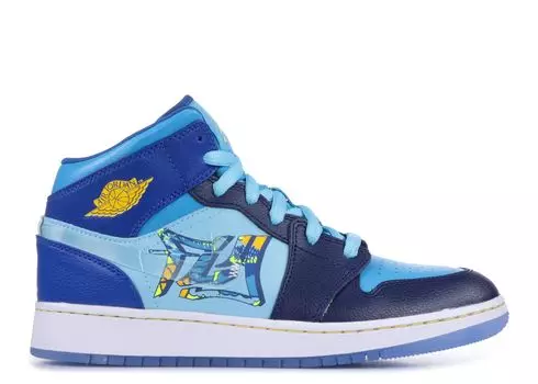 Кроссовки Air Jordan Air Jordan 1 Mid Gs 'Fly', синий