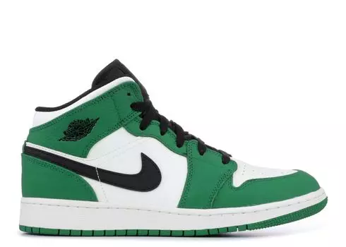Кроссовки Air Jordan Air Jordan 1 Mid Se Gs 'Pine Green', зеленый