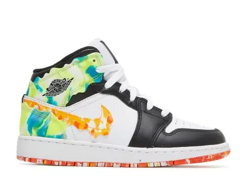Кроссовки Air Jordan Air Jordan 1 Mid Se Gs 'Drip', черный
