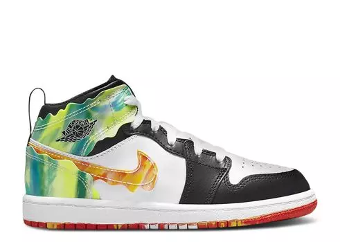 Кроссовки Air Jordan Air Jordan 1 Mid Se Ps 'Drip', черный
