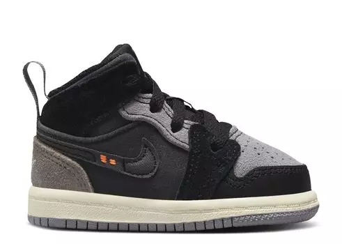 Кроссовки Air Jordan Air Jordan 1 Mid Se Craft Td 'Inside Out - Black', черный