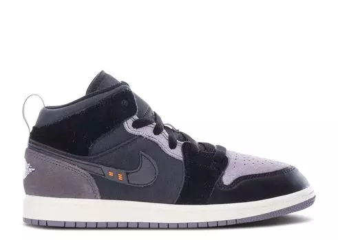 Кроссовки Air Jordan Air Jordan 1 Mid Se Craft Ps 'Inside Out - Black', черный