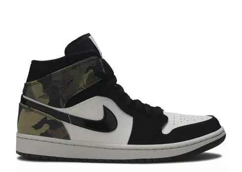Кроссовки Air Jordan Air Jordan 1 Mid 'Camo', черный