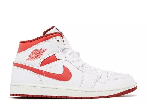 Кроссовки Air Jordan Air Jordan 1 Mid Se 'White Dune Red', белый