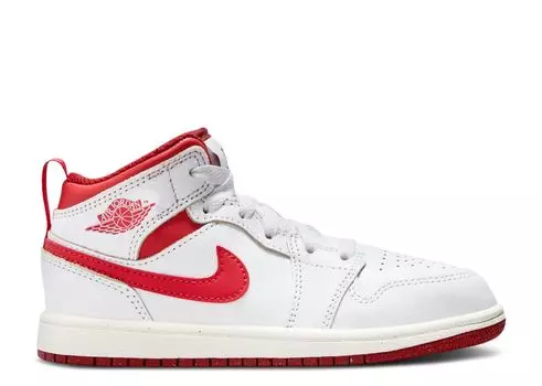 Кроссовки Air Jordan Air Jordan 1 Mid Se Ps 'White Dune Red', белый