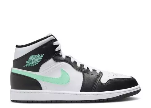 Кроссовки Air Jordan Air Jordan 1 Mid 'Green Glow', черный