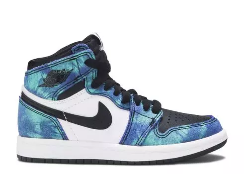 Кроссовки Air Jordan Air Jordan 1 Retro High Og Ps 'Tie-Dye', зеленый