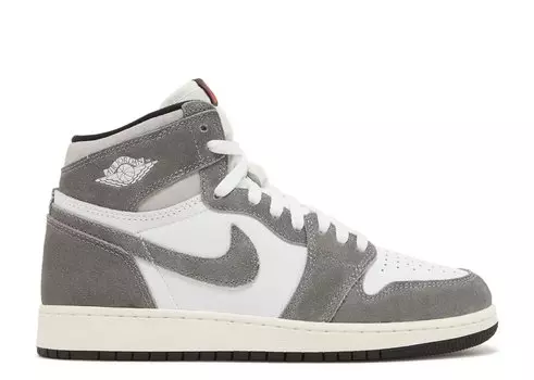 Кроссовки Air Jordan Air Jordan 1 Retro High Og Gs 'Washed Black', серый