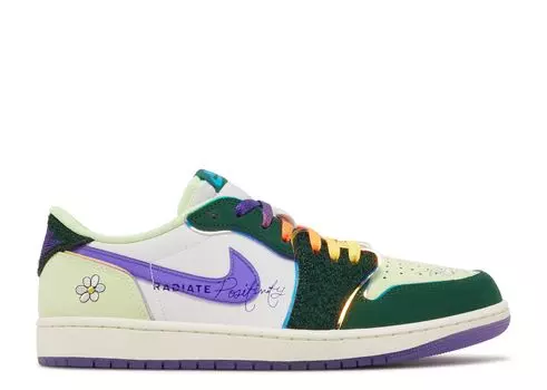 Кроссовки Air Jordan Air Jordan 1 Retro Low Og 'Doernbecher 2023', зеленый
