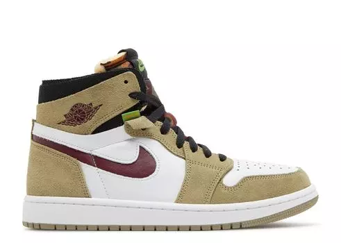 Кроссовки Air Jordan Air Jordan 1 Zoom Comfort 'Neutral Olive Cherrywood', зеленый