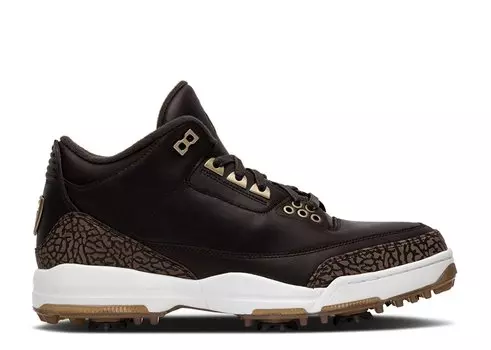 Кроссовки Air Jordan Air Jordan 3 Golf Premium 'Brown', коричневый