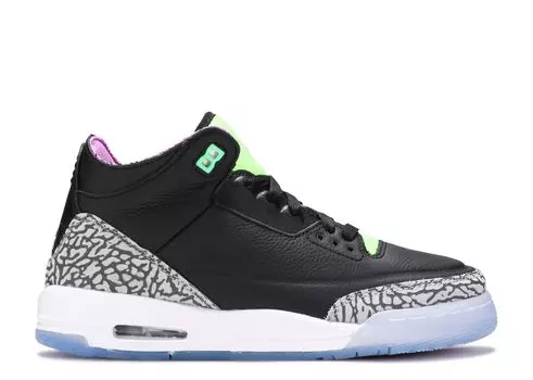 Кроссовки Air Jordan Air Jordan 3 Retro Gs 'Electric Green', черный