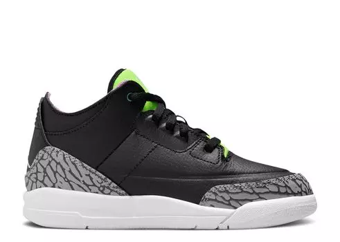 Кроссовки Air Jordan Air Jordan 3 Retro Ps 'Electric Green', черный