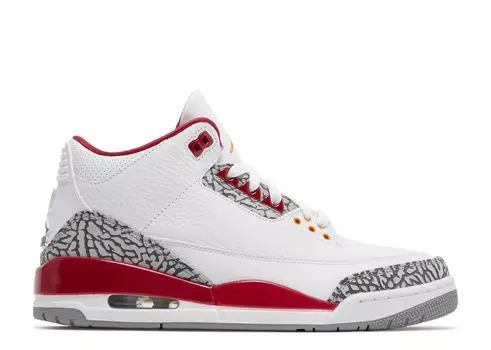 Кроссовки Air Jordan Air Jordan 3 Retro 'Cardinal Red', белый