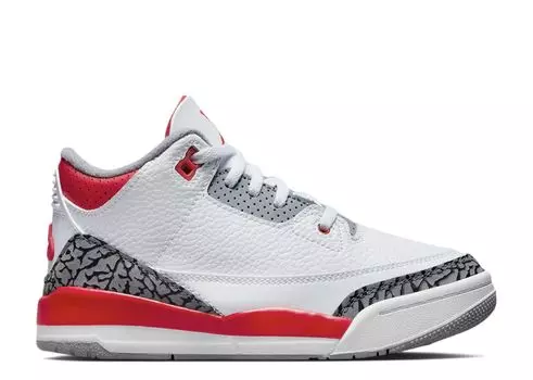 Кроссовки Air Jordan Air Jordan 3 Retro Ps 'Fire Red' 2022, белый