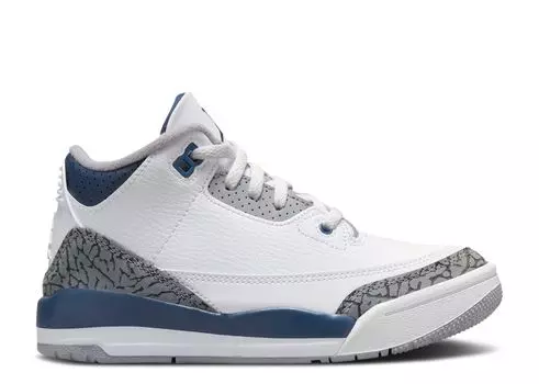 Кроссовки Air Jordan Air Jordan 3 Retro Ps 'Midnight Navy', белый