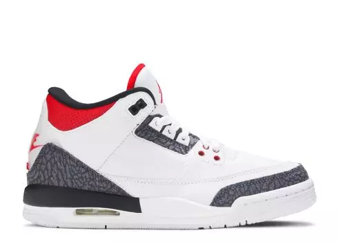 Кроссовки Air Jordan Air Jordan 3 Retro Denim Se Gs 'Fire Red', белый