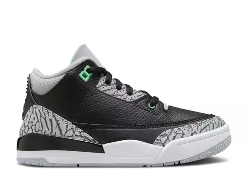 Кроссовки Air Jordan Air Jordan 3 Retro Ps 'Green Glow', черный