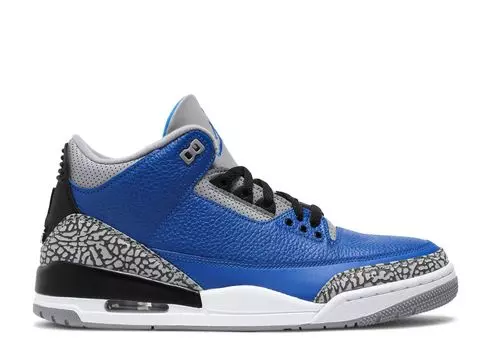 Кроссовки Air Jordan Air Jordan 3 Retro 'Varsity Royal', синий