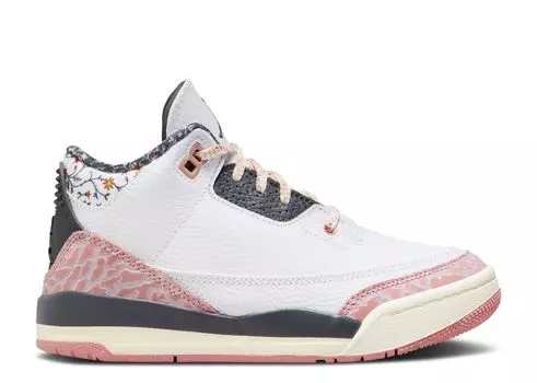 Кроссовки Air Jordan Air Jordan 3 Retro Ps 'Vintage Floral', белый