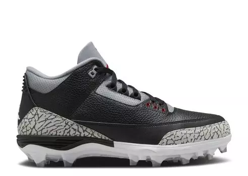 Кроссовки Air Jordan Air Jordan 3 Retro TD Cleat, цвет Black Cement