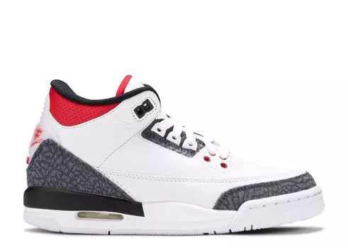Кроссовки Air Jordan Air Jordan 3 Se-T Gs 'Fire Red' Japan Exclusive, белый