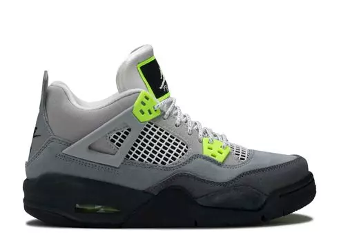 Кроссовки Air Jordan Air Jordan 4 Retro Se Gs 'Neon 95', серый