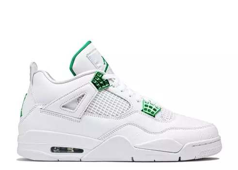 Кроссовки Air Jordan Air Jordan 4 Retro 'Green Metallic', белый