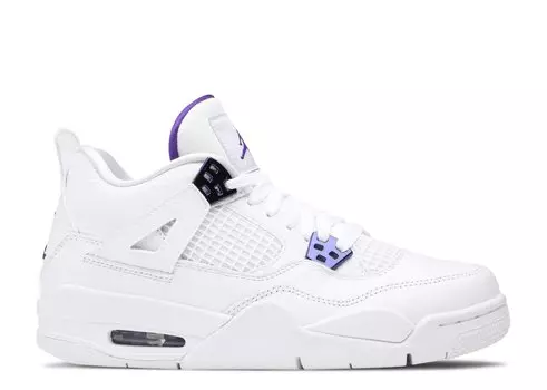 Кроссовки Air Jordan Air Jordan 4 Retro Gs 'Purple Metallic', белый