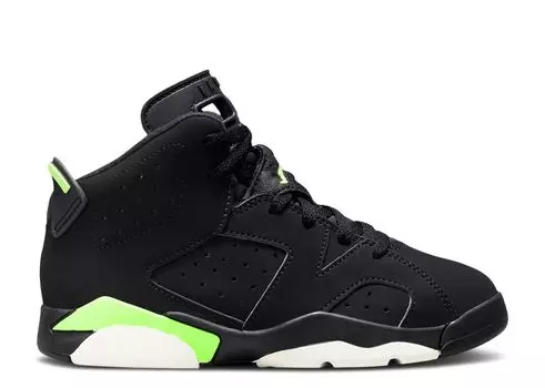 Кроссовки Air Jordan Air Jordan 6 Retro Ps 'Electric Green', черный