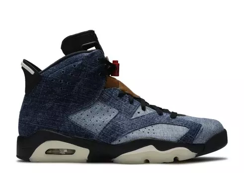 Кроссовки Air Jordan Air Jordan 6 Retro 'Washed Denim', черный
