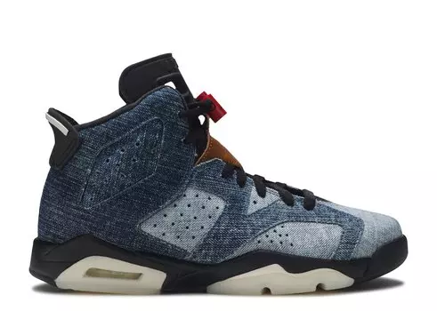 Кроссовки Air Jordan Air Jordan 6 Retro Gs 'Washed Denim', синий