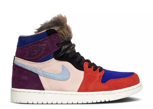 Кроссовки Air Jordan Aleali May X Wmns Air Jordan 1 Retro High 'Court Lux' Sample, разноцветный