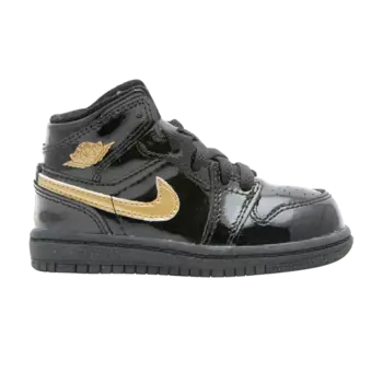 Кроссовки Air Jordan Baby Jordan 1 Retro 'Metallic Gold', черный