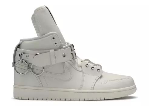 Кроссовки Air Jordan Comme Des Garons X Air Jordan 1 Retro Strap High 'White', белый