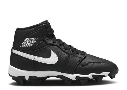 Кроссовки Air Jordan Jordan 1 Mid Cleat Gs 'Black White', черный
