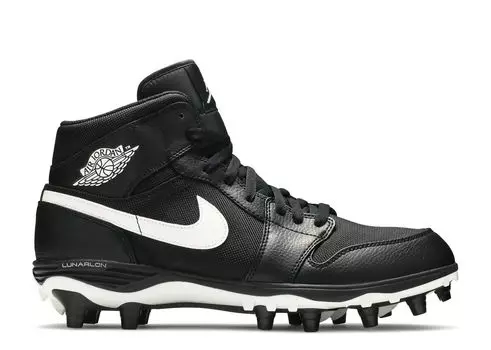 Кроссовки Air Jordan Jordan 1 Mid Td Cleat 'Black', черный