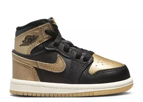 Кроссовки Air Jordan Jordan 1 Retro High OG TD, цвет Black Metallic Gold