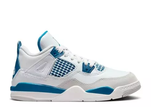 Кроссовки Air Jordan Jordan 4 Retro Ps 'Military Blue' 2024, белый